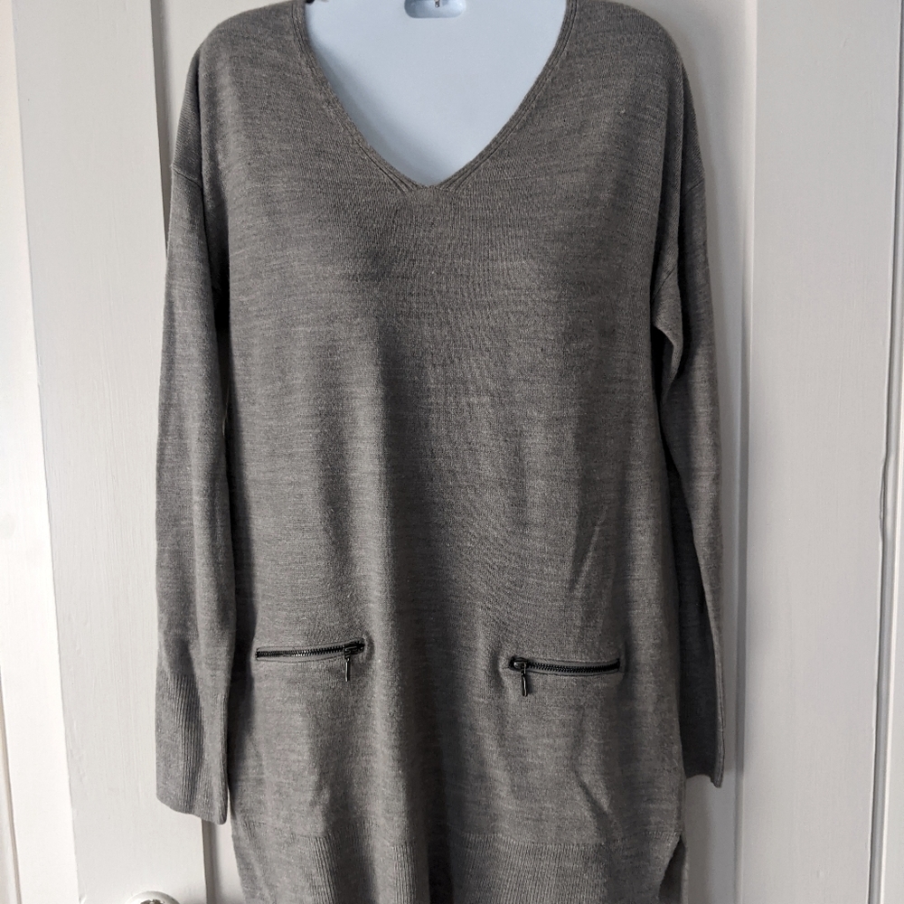Long heather sweater